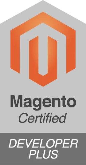 Magento Certified Developer Plus badge, Adobe Commerce